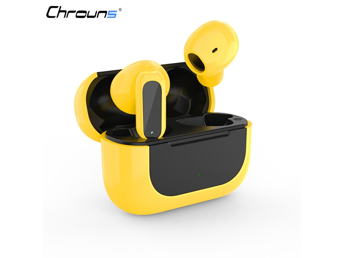Auriculares Bluetooth True Wireless Estéreo con Cancelación de Ruído Ativo Chrons Amarelo VEANXIN