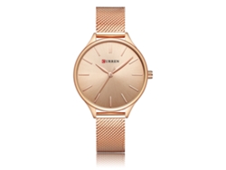 Reloj De Pulsera Analógico De Cuarzo Para Mujer En Oro Rosa, Resistente Al Agua.