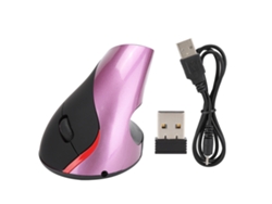 Mouse Sem Fio Vertical Ergonômico 1200dpi Superfície De Tinta Uv De Alto Brilho Roxo