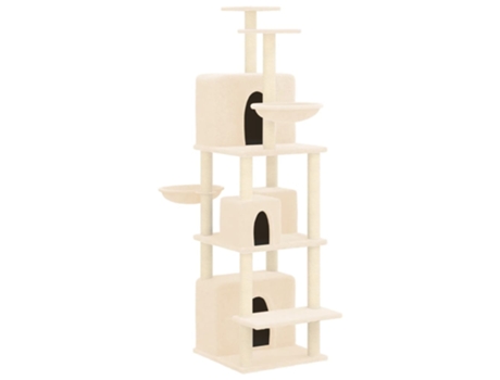Rascador Para Gatos VIDAXL Con Postes De Sisal Crema 180 cm