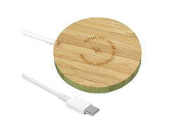 Cargador Inalámbrico (carga Rápida Magnética 15w) Para Ios 12 Grano De Madera Clara