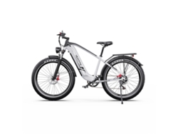 Bicicleta eléctrica Duotts F26 Lite, motor de 500 W, batería de 48 V 18 Ah, neumáticos de 26", frenos hidráulicos, color plateado/blanco