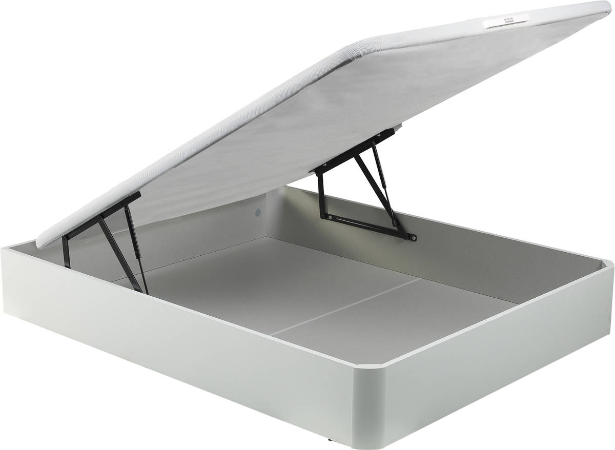 Pikolin Canapé Abatible 135x190 servicio de entrega premium incluido color blanco alta capacidad almacenaje airbox aglomerado compatible con cm