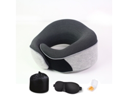 Almohada Cervical De Espuma Viscoelástica Con Forma De U Protector De Cuello De 360° Con Antifaz Y Tapones Para Los Oídos Cuich