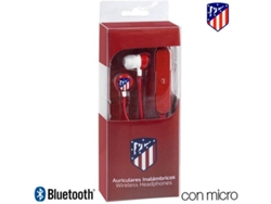 Auriculares Bluetooth S-MARCA Licencia Fútbol Atlético de Madrid (In Ear - Micrófono)