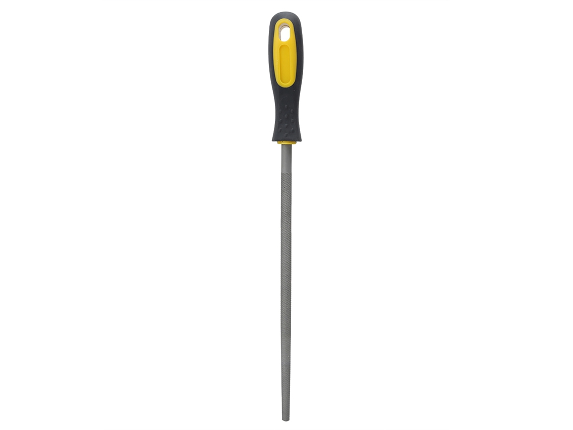 Sacapuntas Redondo De Acero T12 Con Mango, 25 Cm, Dientes Finos Para Metal, Cuero Y Para Dar Forma.