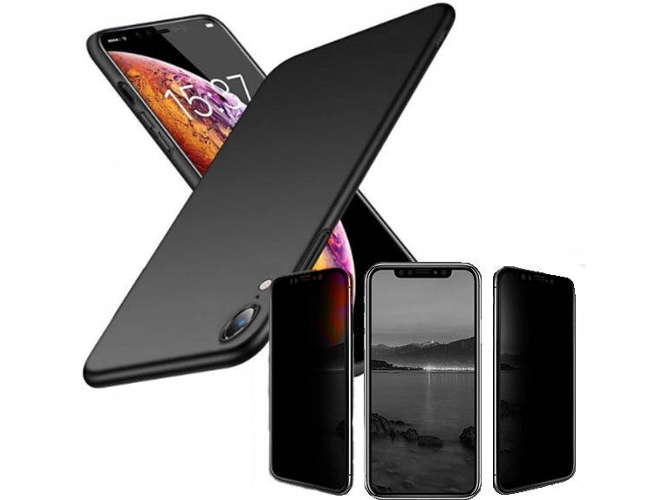 Kit Funda y Protector Privacy iPhone XR SlimShield Negro
