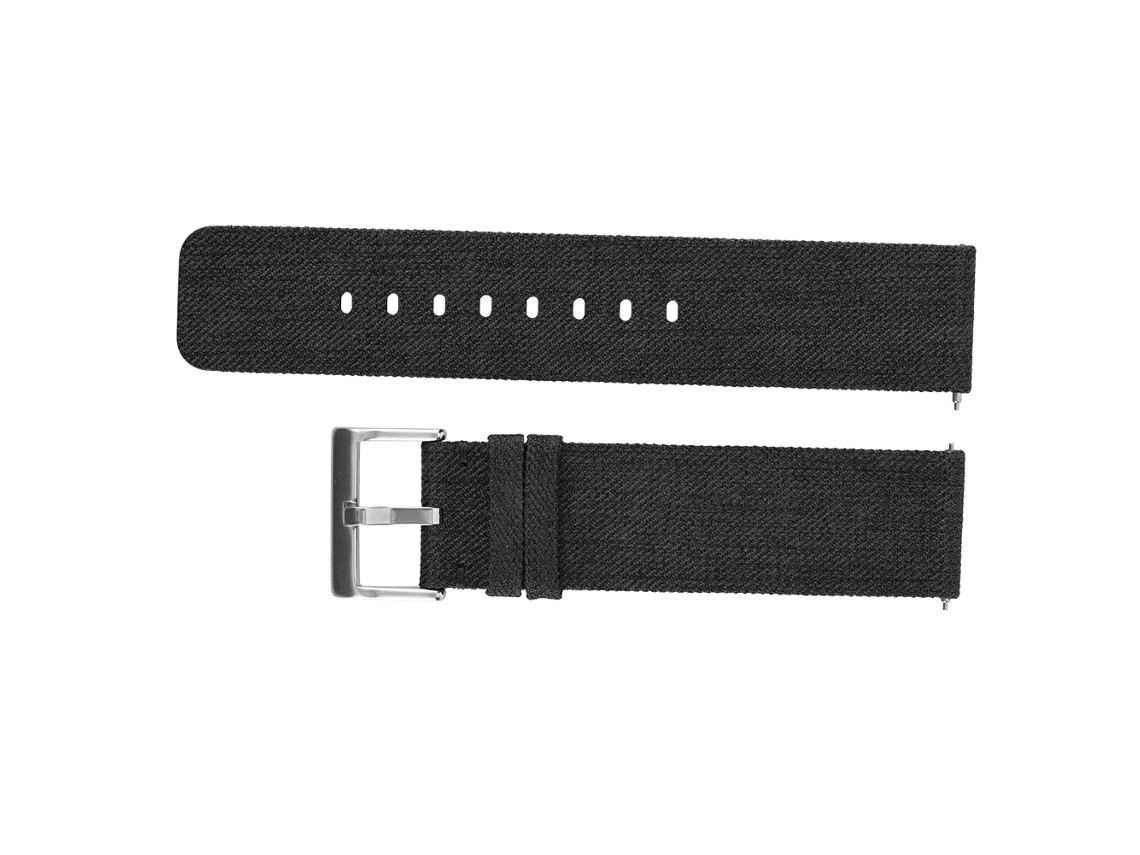 Reemplazo De Correa De Reloj Canvas Pulsera Accesorio De Brazalete Inteligente Fitbit Versa Negro