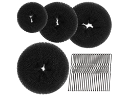 Juego De Moldes Para Antorchas, 4 Moldes Para Donas (extragrande, Grande, Mediano, Pequeño) Con 20 Pinzas Grandes Para El Cabello Negras.