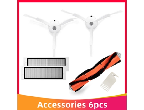 Kit de piezas de repuesto de filtro de Cepillo Lateral de rodillo para aspiradora Xiaomi Robot 1S Roborock S4 S5 Max S6 Pure E4 Xiaowa E2 E3 C10