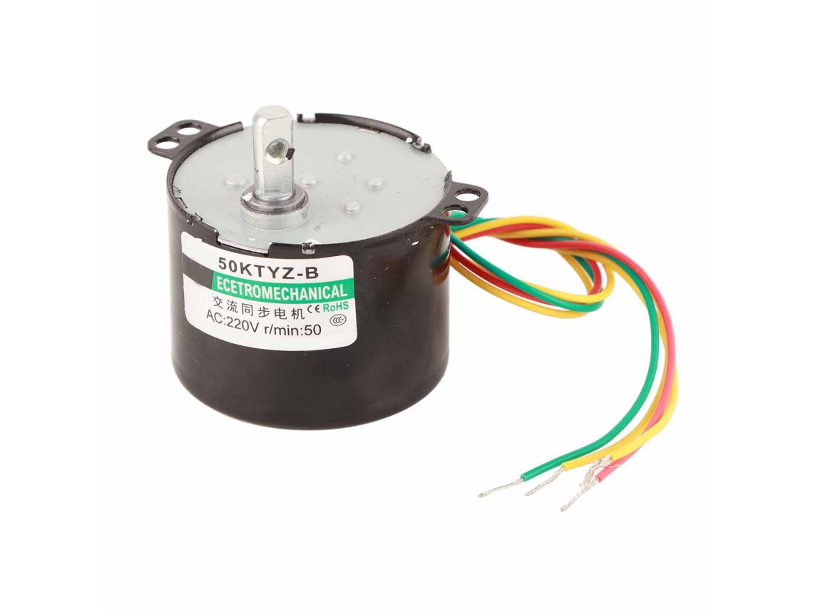 Motor Síncrono De Ca 220v Pequeño De Baja Velocidad Alto Torque 50rpm Cw/ccw 1unidad