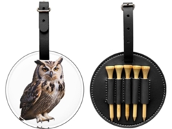 Bolsa de golf Lucky Owl, negra: fácil de transportar y más eficiente para jugar al golf.