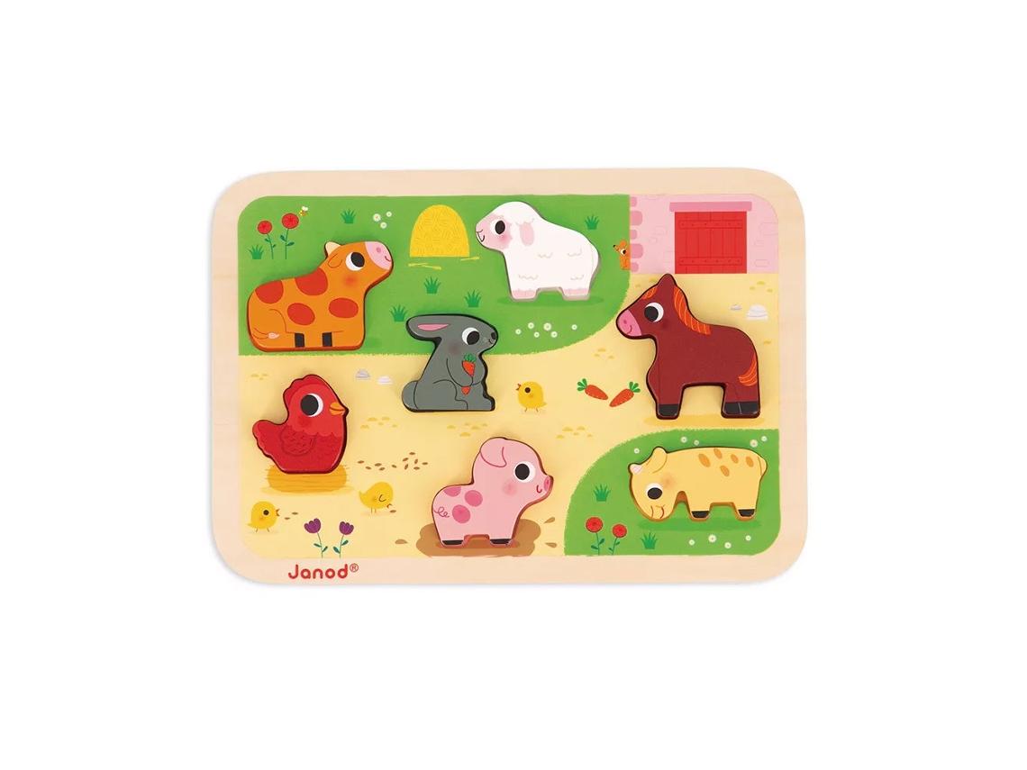 Puzzle de Madera JANOD 7 Piezas la Granja J07121