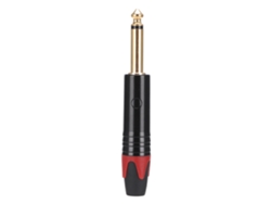 Adaptador de micrófono (conector macho de 6,35 mm con baño de oro)