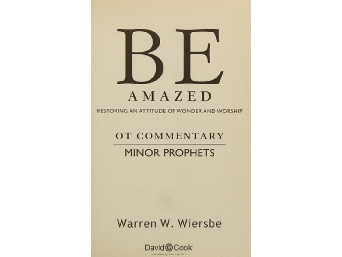 Libro Be Amazed de Warren W Wiersbe (Inglés)