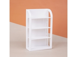 Supermercado en miniatura para casa de muñecas, estante de exhibición, estante de almacenamiento, juguete decorativo para escenario de juego Mdug (blanco)