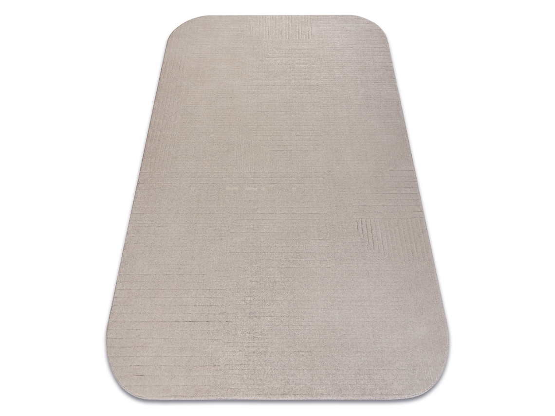 Alfombra De Lana Textura 488.716.la110 Osta - Pauta, Geométrico Estructural Gris / Beige