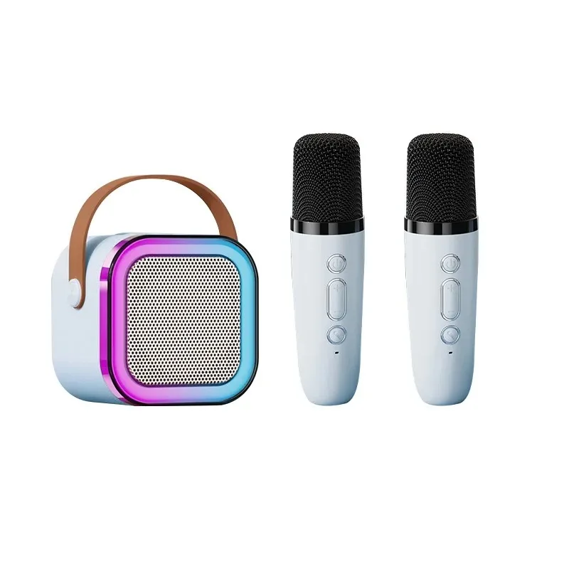 (azul, 2 Micrófonos) Máquina De Karaoke Bluetooth, Adecuada Para Adultos Y Niños, Un Elemento Esencial Para Las Fiestas.