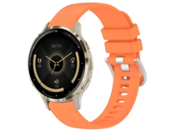 Correa Smartwatch para Garmin Venu 3S Silicona con Hebilla Plata Líquida Brillante (Naranja)