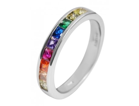 Anillo en Plata de Ley 925 Sandy con Circonitas y Bañado en Rodio Talla 54