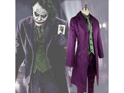 Disfraz De Heath Ledger Para Halloween - Chaqueta Morada De Arlequín De Batman: El Caballero Oscuro (conjunto Completo)