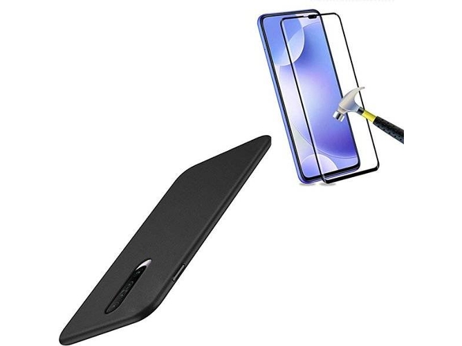 Kit Carcasa y Protector de Cristal Templado 5D Full Cover Xiaomi Mi 10T PHONOCARE SlimShield Negro
