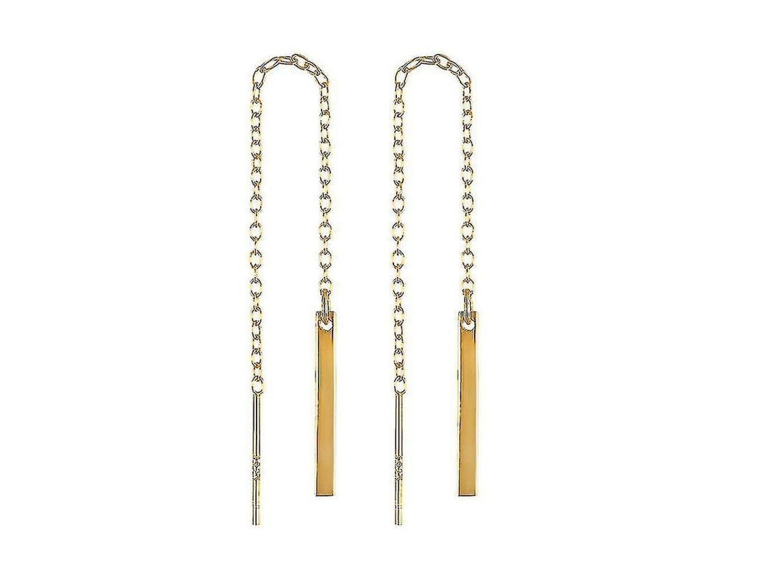 2026-aretes De Cadena Con Borla Dorada S925 Aleación Para Ceremonia Y Ocasiones Especiales