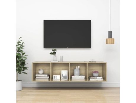 Mueble para la televisión VIDAXL Marrón Madera contrachapada (37x37x142.5 cm)