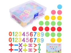 1 Juego De Discos De Madera De Colores Con Números Para El Aprendizaje Temprano