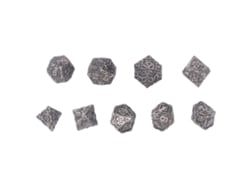 Ats-7 Piezas Dados De Metal Poliedricos Para Juegos De Mesa Grabados Sólidos Portátiles Estilo 1