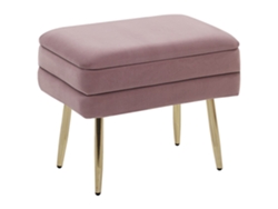 Banco BELIANI Odessa de Terciopelo Rosa 49x34x43