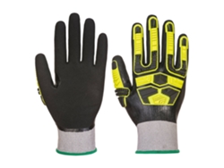 Guante impermeable Portwest HR Cut Impact, protección y comodidad / Gris negro / M