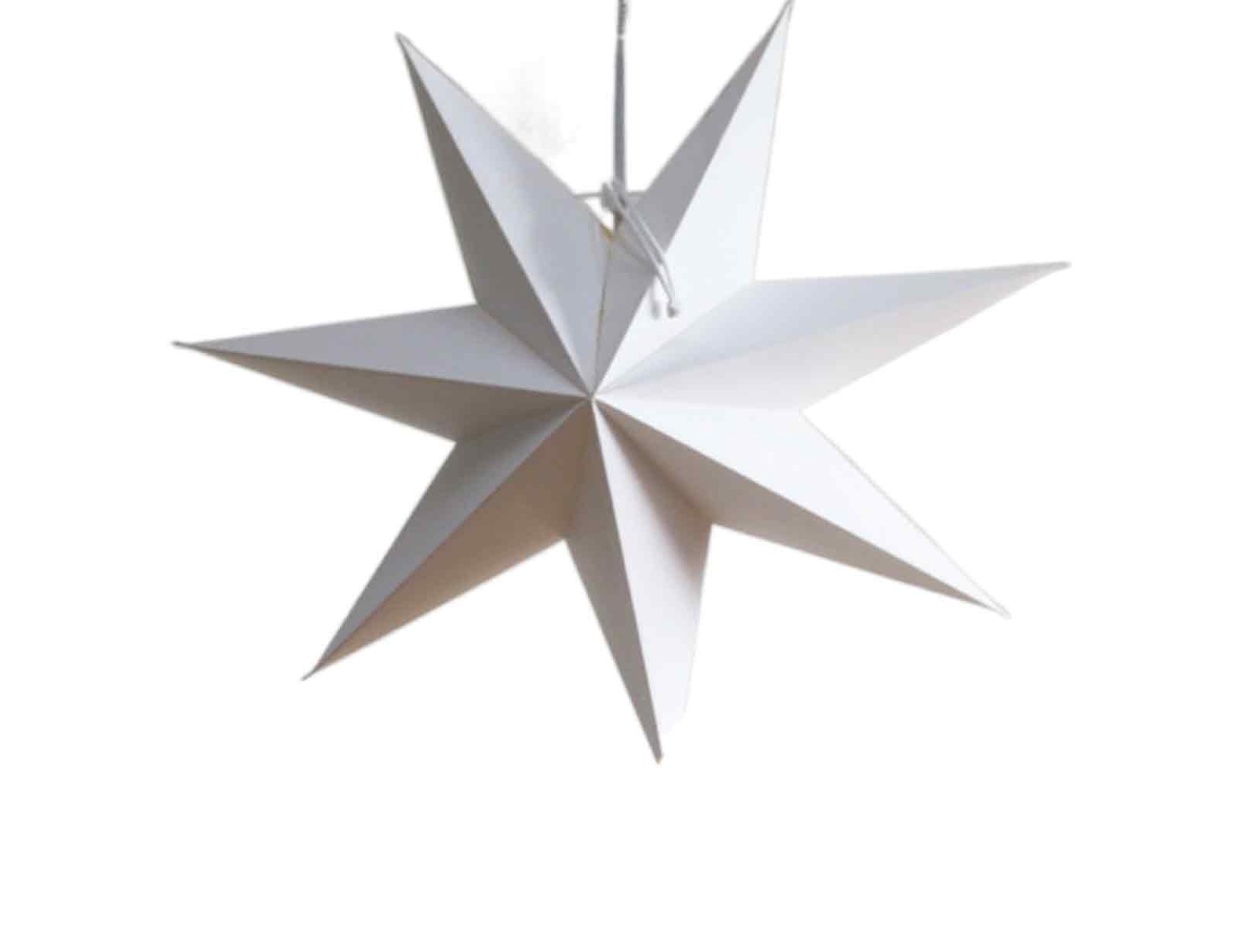 Estrella navideña de papel de 7 puntas