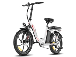 Bicicleta eléctrica Fafrees F20, motor de 250 W, batería de 36 V 20 Ah, neumáticos de 20 pulgadas, frenos de disco mecánicos, color blanco