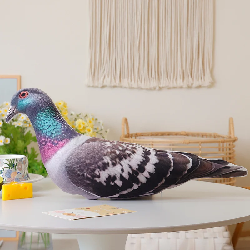 (paloma De 35-40 Cm) Almohada De Peluche Con Estampado De Animales, Ideal Para La Decoración Del Hogar.