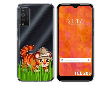 Carcasa TCL 205 TUMUNDOSMARTPHONE Dibujos Transparente Multicolor