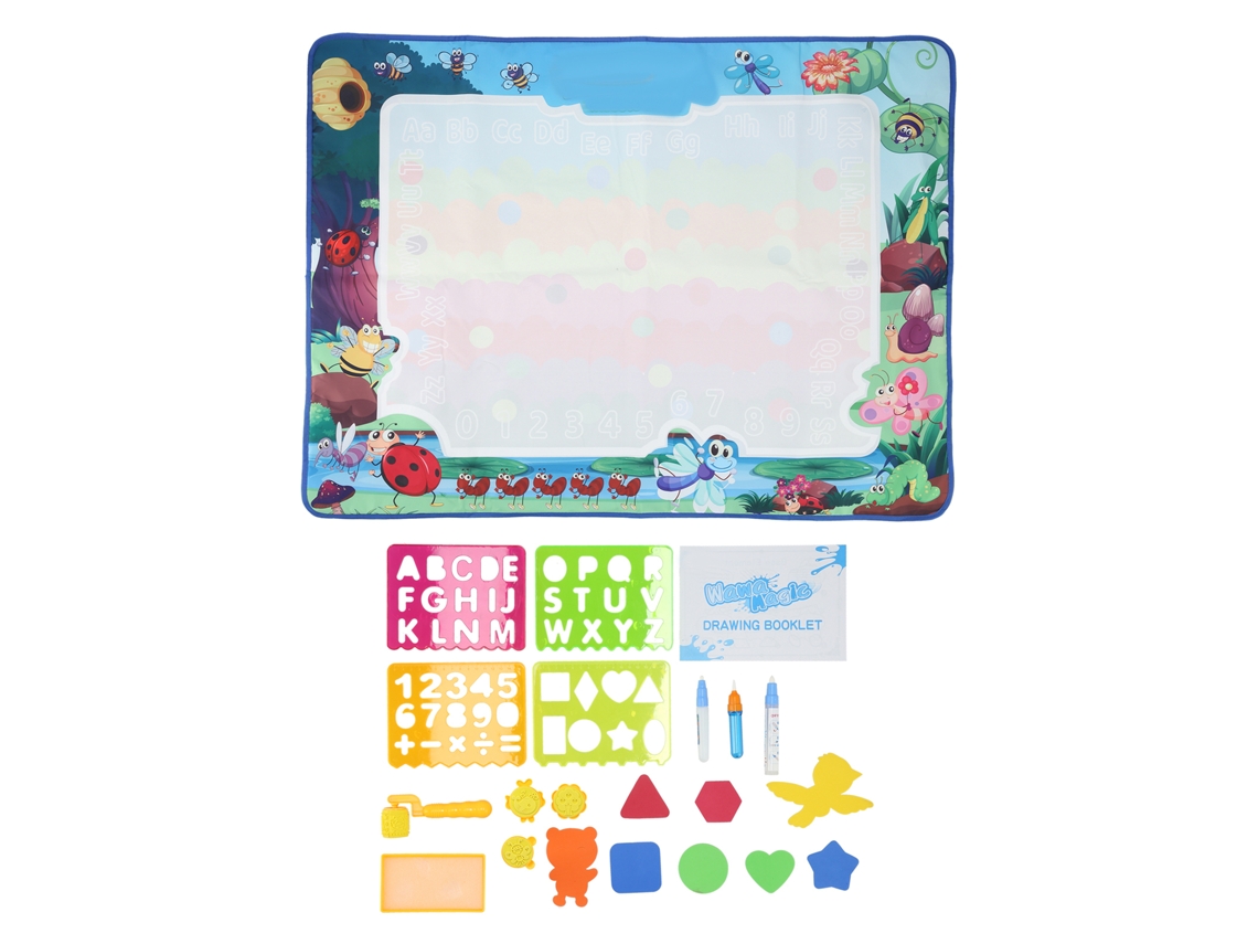 Tapete de desenho com água Rebe para crianças, padrões infantis, brinquedo educativo, tapete para colorir com água