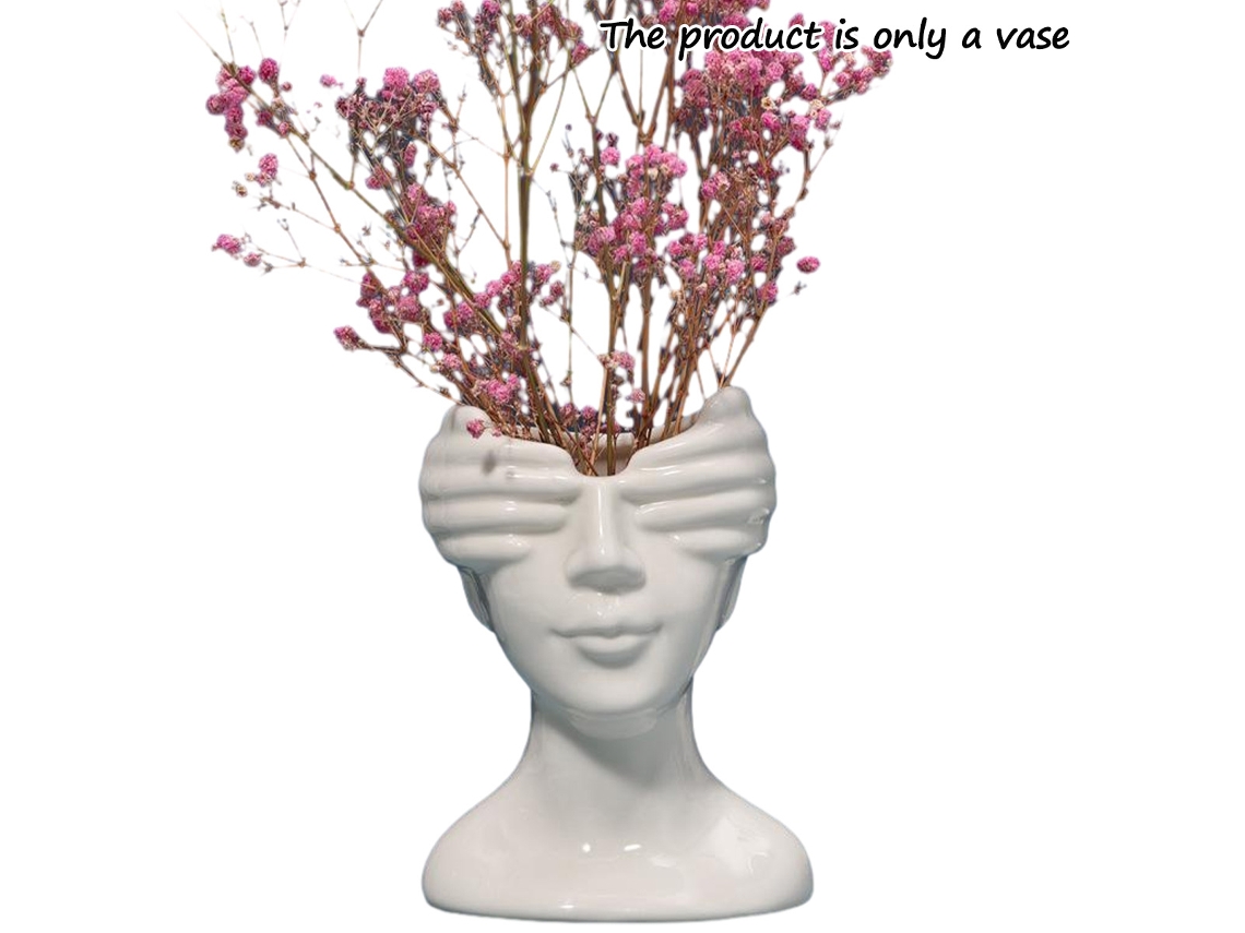 Florero decorativo de cerámica blanca, decoración bohemia moderna para sala de estar y oficina NEVEANCE
