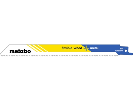 METABO 200 hojas para sierras de sable "flexible wood + metal" 200 x 0,9 mm (625497000)