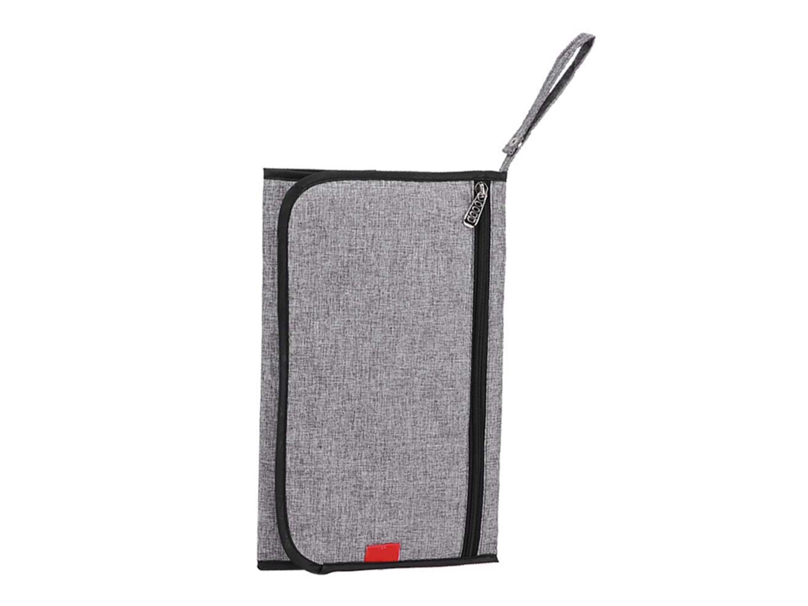 Cambiador Portátil Multifuncional Para Bebés - Alfombrilla De Viaje - Gris