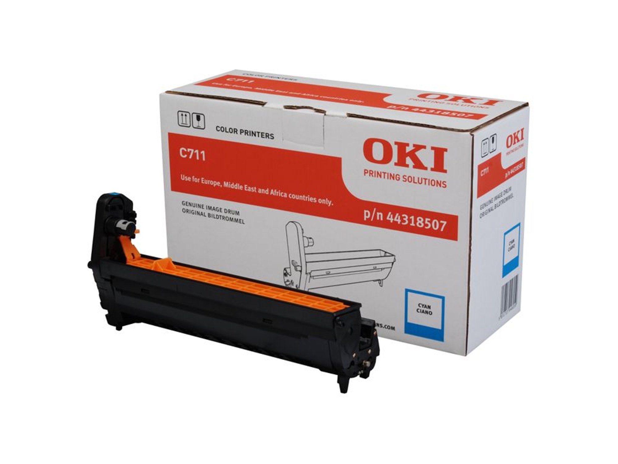 Tambor OKI 44318507 20000 Páginas Cian  para C711cdtn, 711DM, 711dn, 711n
