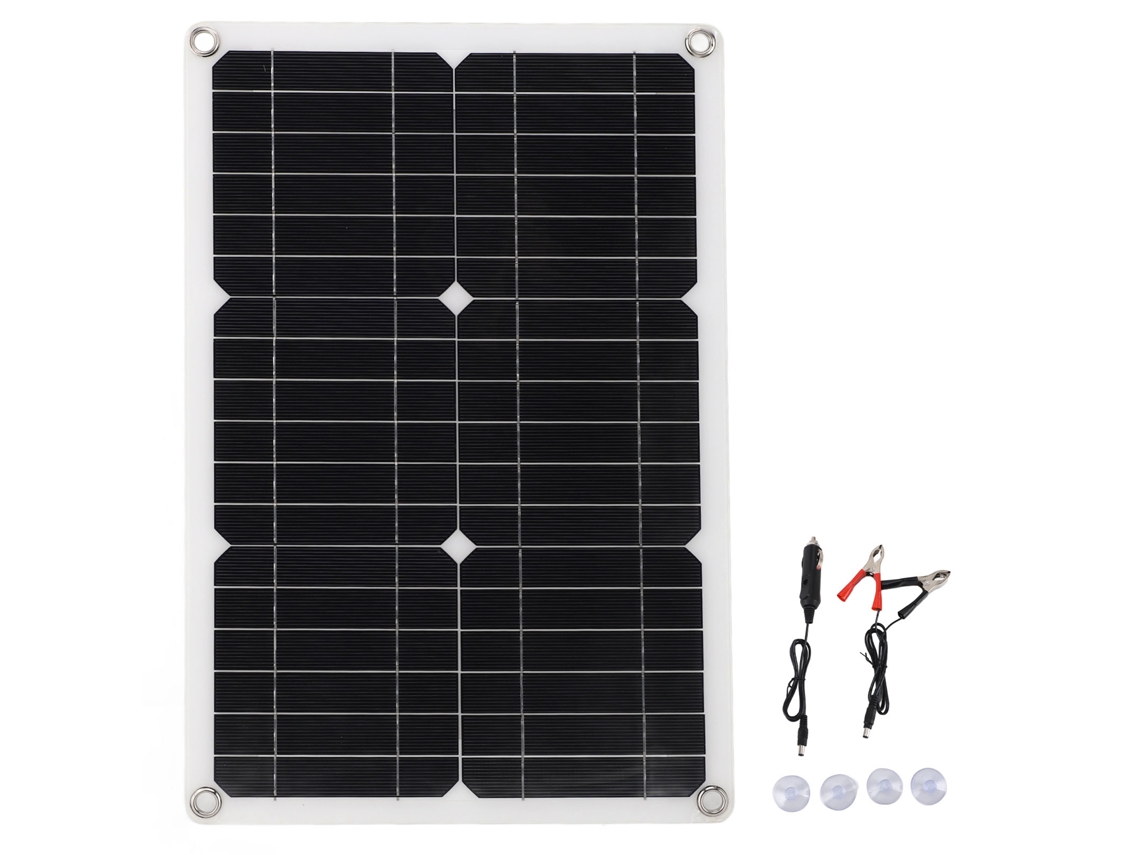 Panel Solar Monocristalino Semiflexible Portátil De 18 V Y 20 W Para Vehículos, Autocaravanas Y Yates.