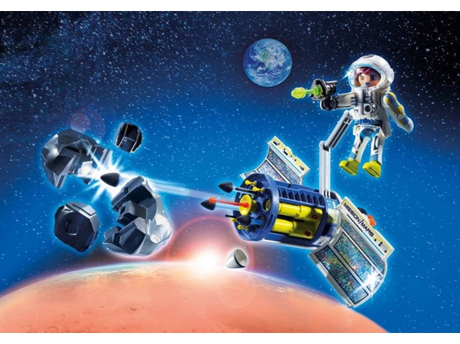 PLAYMOBIL Space: Satélite con láser para Meteoritos - 9490 (Edad Mínima: 6)