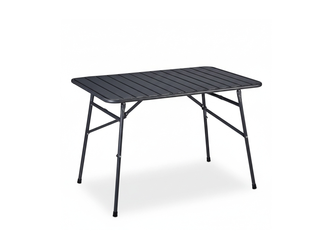 Relaxdays Mesa Jardín Rectangular Y Plegable, Para Terraza, 74,5 X 110 X 70,5 Cm, Resistente A La Intemperie, Antracita