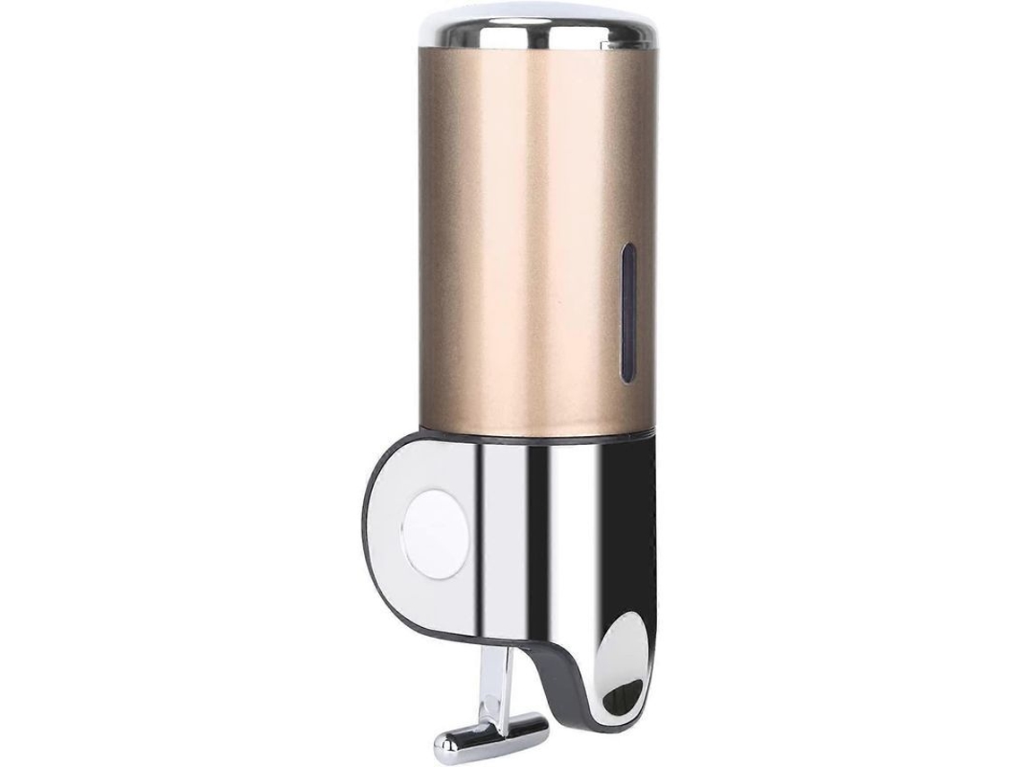 Dispensador De Jabón Líquido Mural De 500 Ml, Fabricado En Acero Inoxidable Y Abs Negro, De Fácil Instalación.