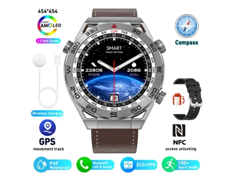 Smartwach DT ULTRA MATE (Android e IOS - prata)