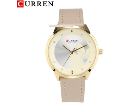 Relojes de Moda para Mujer Relojes de Cuarzo Impermeables Informales Reloj de Pulsera con Banda Dermis Reloj de Lujo para Mujer-Dorado LUUCOZK