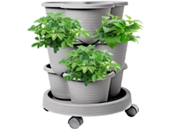 Macetero Vertical Apilable Genérico – Sistema De Cultivo De Jardín De Varios Niveles Con Unidades Extraíbles Y Kit De