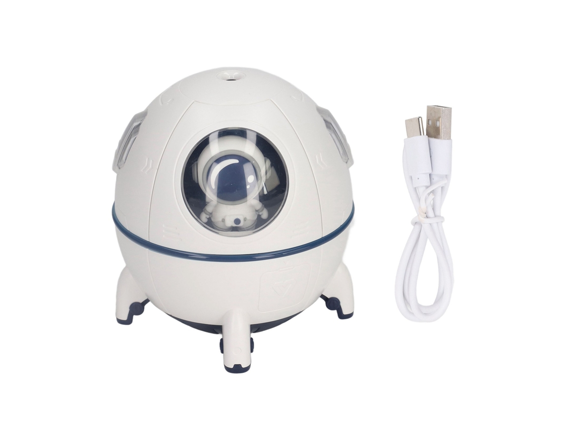 Humedificador Capsula Espacial Usb Con Difusor Luz Nocturna Bebé Hogar Coche Blanco