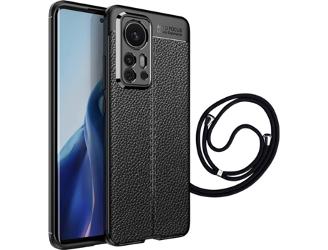 Funda Xiaomi 12 Pro Rugged Leather con Cordon Negro